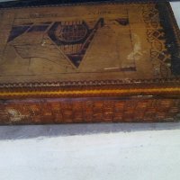 Стара голяма пирографирана кутия Бъчвата от Бургас сувенир, снимка 5 - Други ценни предмети - 37386468