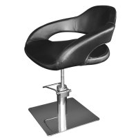 Фризьорски стол в черно T54 с просторна седалка, снимка 2 - Фризьорски столове - 42874724