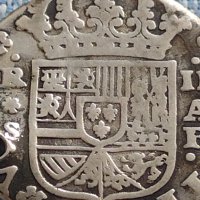 Сребърна монета 2 реала 1736г. Филип пети Севиля Испания 13647, снимка 8 - Нумизматика и бонистика - 42891010