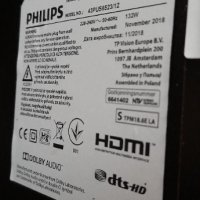 TV стойка за телевизор PHILIPS 43PUS6523/12 , снимка 4 - Части и Платки - 31199667