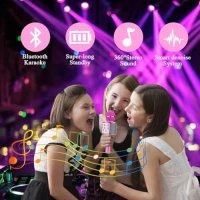 Безжичен Bluetooth Микрофон Розов за Караоке Деца Подарък Парти, снимка 3 - Други - 42892806