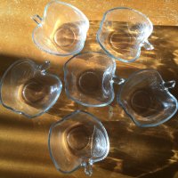 Комплект 6 стъклени купички "ябълки", снимка 6 - Чинии - 31614970