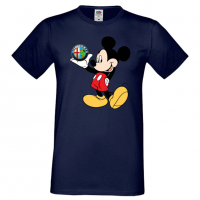 Мъжка тениска Mickey Mouse Alfa Romeo Подарък,Изненада,Рожден ден, снимка 6 - Тениски - 36576646