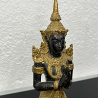 Тайландска бронзова фигура на танцьорка / Буда. №5124, снимка 2 - Колекции - 44511040