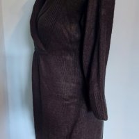 Черна рокля тип туника с кожен ефект "Н&М"® / голям размер, снимка 6 - Рокли - 16370971