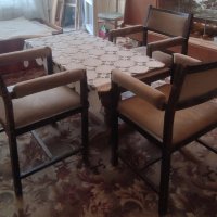 Антична маса и 3 стола, снимка 1 - Столове - 42661435