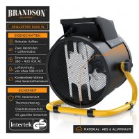 Вентилаторен нагревател Brandson - Fan Heater 5000 Watt, снимка 4 - Отоплителни печки - 37694463