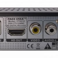 Комбиниран HD кабелен и ефирен DVB-C, DVB-T/T2 приемник с iptv Paco Star CT6212, снимка 3 - Приемници и антени - 30344879
