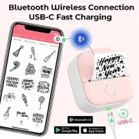 Нов Портативен Термален Bluetooth Стикер Принтер за iPhone Android Подарък, снимка 5 - Друга електроника - 42833097