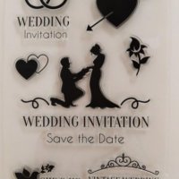 Покана за Сватба Сватбен силиконов гумен печат декор бисквитки фондан Scrapbooking, снимка 1 - Други - 29772104