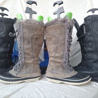 КАТО НОВИ  водоустойчиви апрески SOREL® Snow Boots original, 35 - 36 топли боти,100% естествена кожа, снимка 16 - Дамски апрески - 39618929