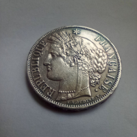 5 франка 1870 АU Франция, снимка 4 - Нумизматика и бонистика - 44659554