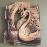 Дърворезба - лебеди , снимка 3 - Пана - 34117480