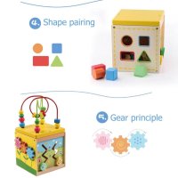 Детски дървен куб, снимка 8 - Образователни игри - 40702445