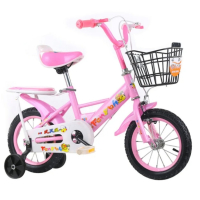 Детски велосипед Maibeki с кош и помощни колела , снимка 1 - Велосипеди - 44748761