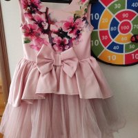 детска рокля розова-128, снимка 2 - Детски рокли и поли - 42106460