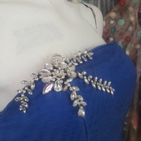 официална рокля в микс от индиго и тъмно синьо с камъни, снимка 6 - Рокли - 29297896