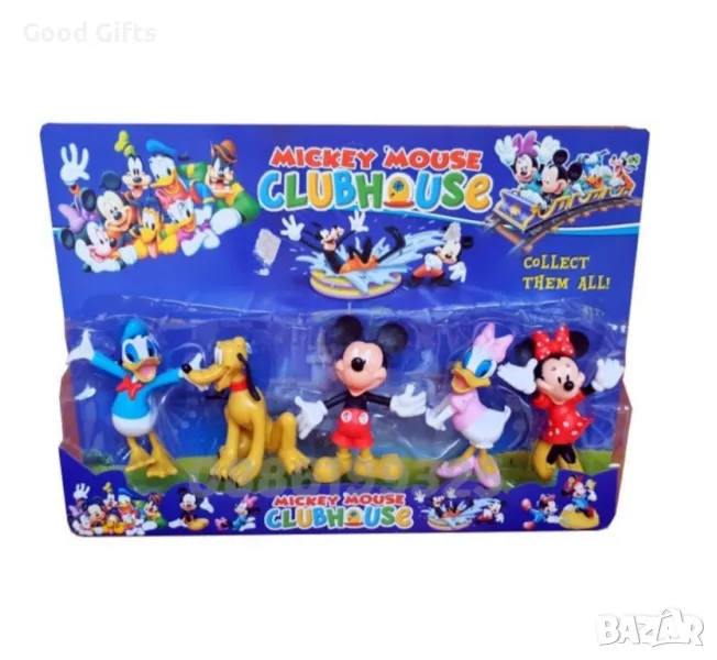 Комплект 5броя фигурки Мики Маус и Мини Маус, Патока Доналд, Дейзи и Плуто, снимка 1