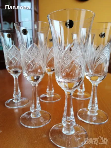 Кристални чаши за шампанско серия,, Зорница , снимка 1