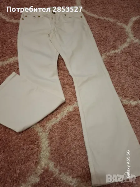 Бели Дамски Дънки , снимка 1