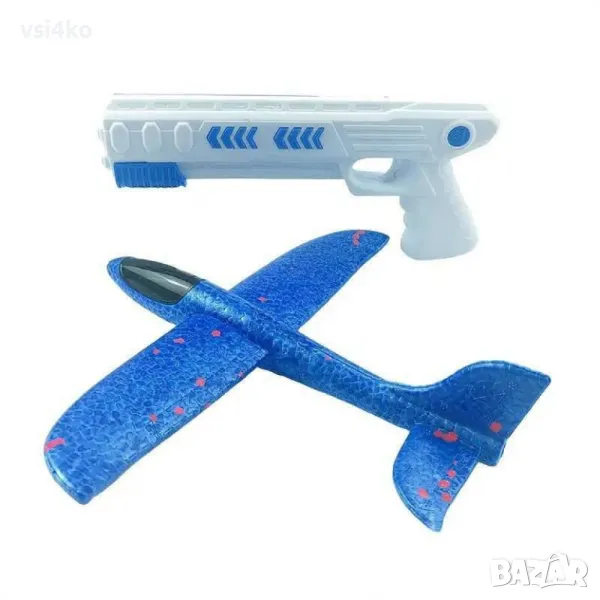 Детски пистолет с изстрелващ се самолет, снимка 1