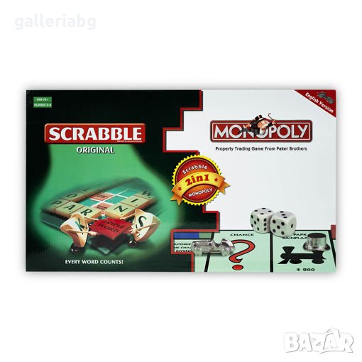 Игра на Монополи и Скрабъл 2в1 / Monopoly & Scrabble, снимка 1