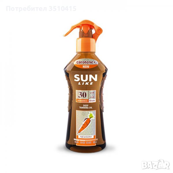 Слънцезащитно спрей масло за бърз загар SUN LIKE, SPF 30, 200 мл, 4 бр., снимка 1