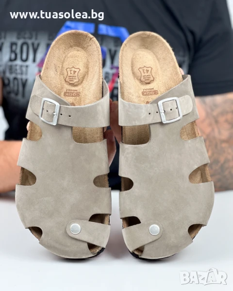 Мъжки ортопедични чехли от естествена кожа | Марка Tuasolea, снимка 1