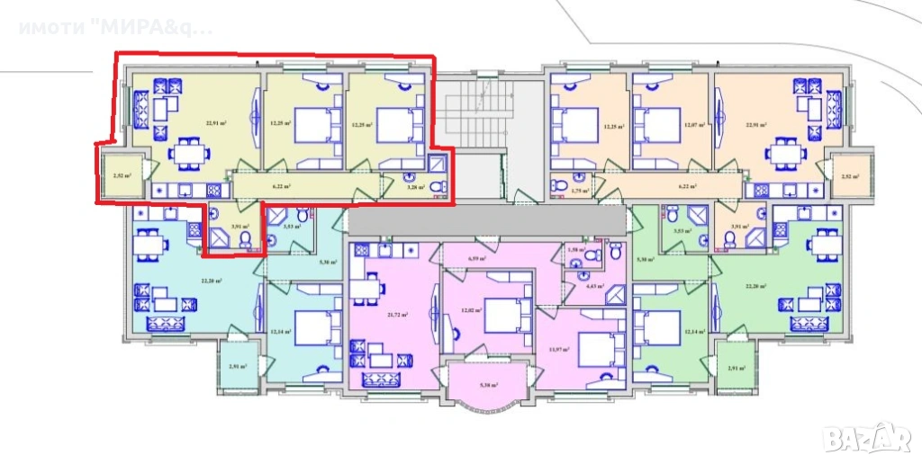 Тристаен апартамент, разположен в кв. Бадема, гр. Хасково, снимка 1