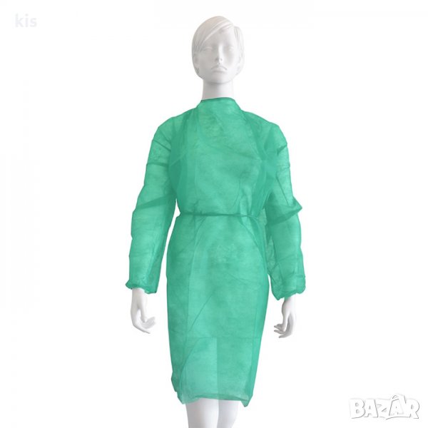 Медицинска престилка от нетъкан текстил Softcare - Син или Зелен цвят, снимка 1