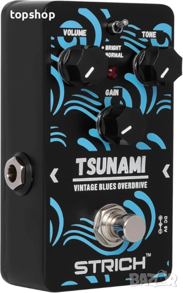 Нов STRICH TSUNAMI Педал за китара Overdrive, Blues Drive Vintage Overdrive ефект, Warm/Hot режими.., снимка 1