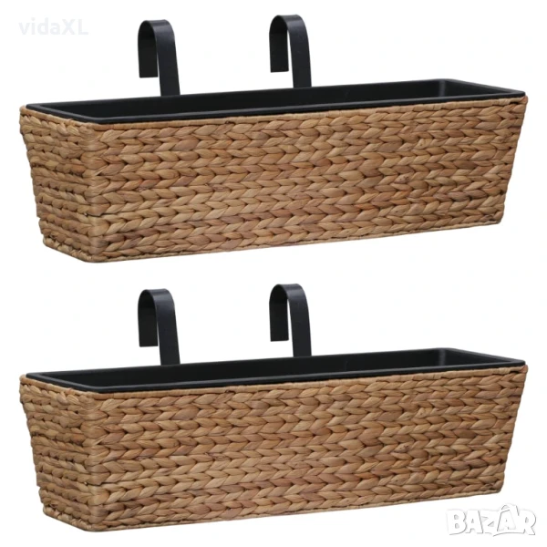 vidaXL Кашпи, 2 бр, воден хиацинт(SKU:45577), снимка 1