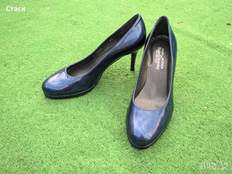 Стилни дамски лачени обувки на ток, Stuart Weitzman for Russell Bromley Bond Street London, EU 39.5, снимка 1