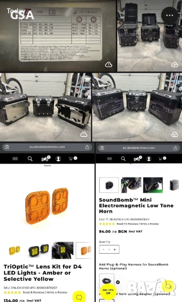 Части BMW R1250GSA 2013-2023 denali,куфари,камера,innovv,camsmart, снимка 1