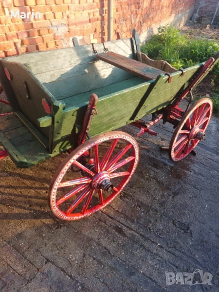 Ретро писана каруца за декорация, снимка 1
