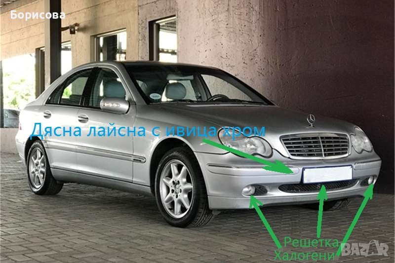 Продавам части от предна броня за Мерцедес C  W 203, снимка 1
