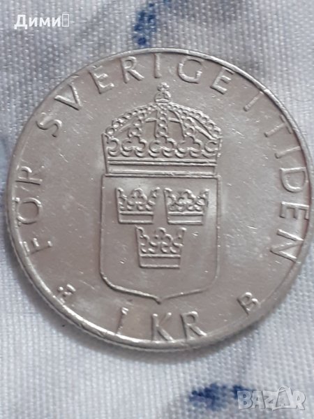 1 крона Швеция 1988, снимка 1
