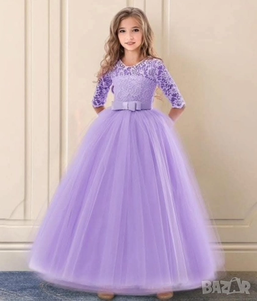 Детска рокля в лилаво с обръч , снимка 1