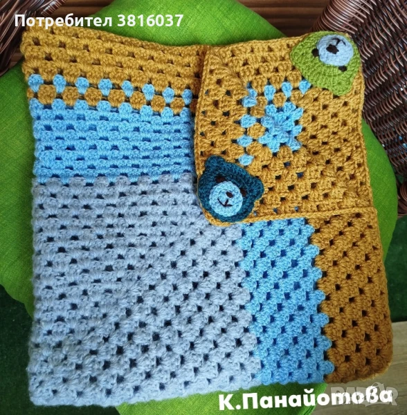 Бебешко плетено одеялце , снимка 1