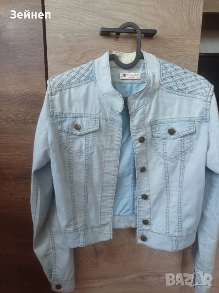 Дамско дънково якенце, снимка 1