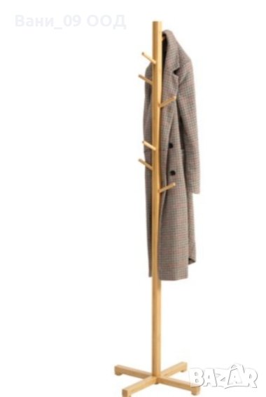 Бамбукова закачалка за якета и палта, снимка 1