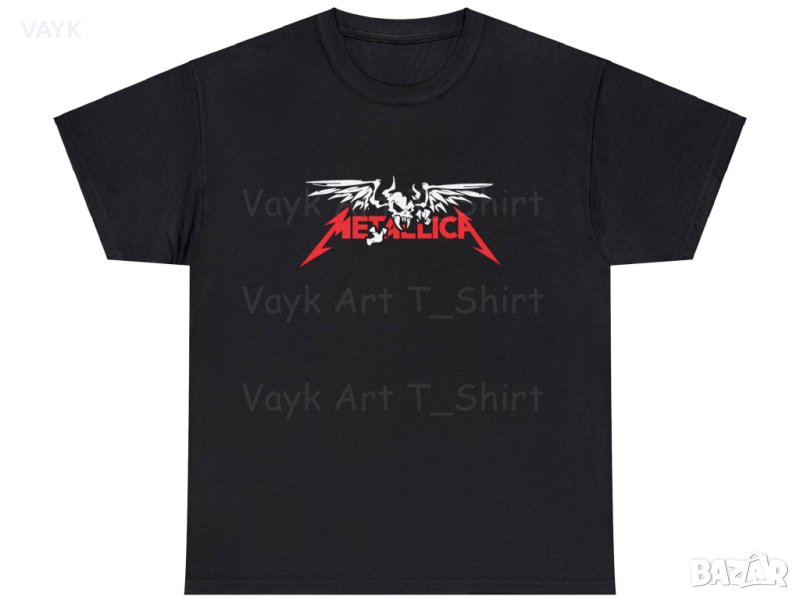 Тениска с декоративен печат - Metallica Skulled, снимка 1