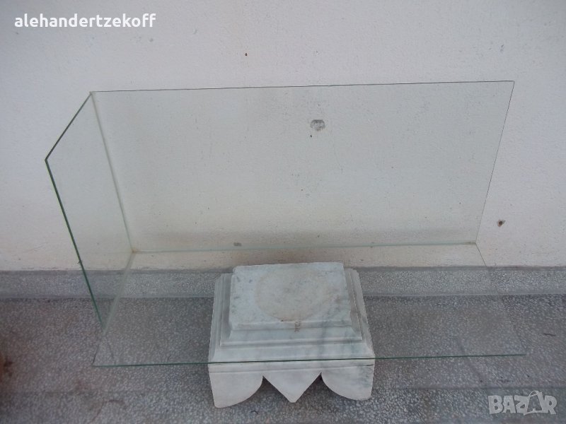 Декоративна стъклена конзола поставка етажерка, снимка 1