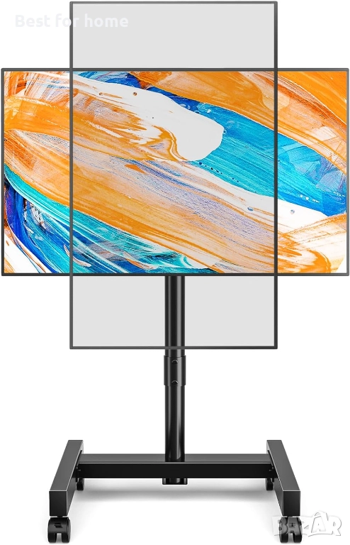 TVON ТВ стойка с колелца за TV и екрани, снимка 1