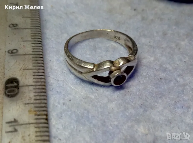 СТАР АНГЛИЙСКИ СРЕБЪРЕН ПРЪСТЕН СРЕБРО 925 с ГНЕЗДО За ВГРАЖДАНЕ на СКЪПОЦЕНЕН КАМЪК 47545, снимка 1