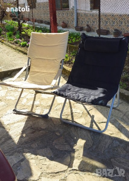 черен сгъваеми стола Relax от германия , снимка 1