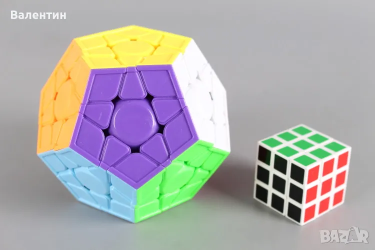 Додекаедър и кубче на рубик, снимка 1
