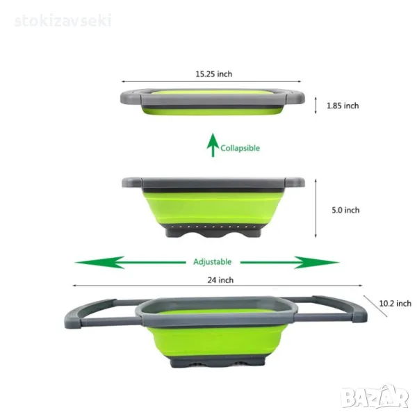 Сгъваема правоъгълна кошница, снимка 1