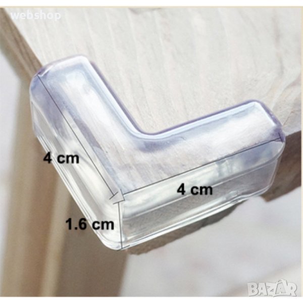 ОБЕЗОПАСИТЕЛ ЗА ШКАФ ПРОЗРАЧЕН ТИП L 4 БРОЯ , СИЛИКОНОВИ, снимка 1