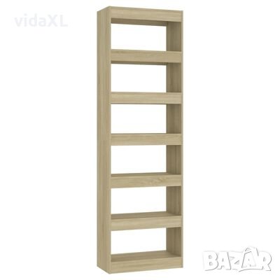 vidaXL Библиотека/разделител за стая, дъб сонома, 60x30x198 см（SKU:811685, снимка 1